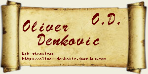 Oliver Denković vizit kartica